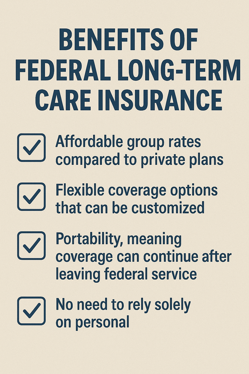 Benefits of Federal Long-Term Care Insurance